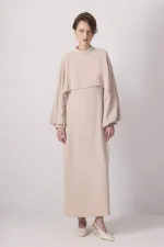 TAŞ İŞLEMELİ PELERİN ELBİSE