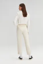 RIBBED CREPE PANTS