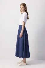 DENİM EFEKTLİ BALON ETEK