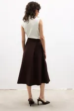 PLEATED BELTED SKIRT