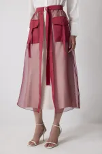 JUPE EN ORGANZA AVEC POCHES DÉTAILLÉES