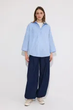 ÇİZGİLİ CEP DETAYLI TUNİK