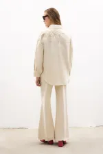 EMBROIDERED GABARDINE SHIRT - JACKET EMBROIDERED GABARDINE SHIRT - JACKET