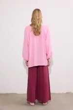 Balloon Sleeve Bicycle Collar Tunic