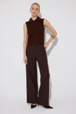 CEP DETAYLI TRİKO YELEK