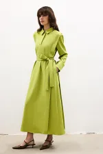 SHIRT COLLAR CREPE DRESS SHIRT COLLAR CREPE DRESS