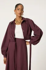 ENSEMBLE VESTE ET JUPE À NŒUDS