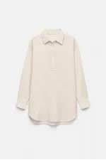 SHIRT COLLAR MELANGE TUNIC