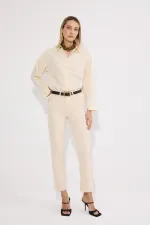 ELASTİK BEL DENİM PANTOLON