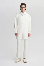 FERMUARLI İNCE KREP CEKET