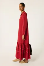 CONTRAST STITCHED DRESS CONTRAST STITCHED DRESS