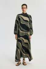 ABSTRACT PATTERNED DRESS ABSTRACT PATTERNED DRESS
