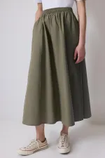 JUPE TISSÉE AVEC TAILLE FRONCÉE