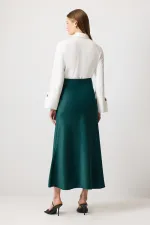 Jupe basique en satin 100 % coton