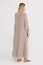 STAND-NECK CHIFFON DRESS STAND-NECK CHIFFON DRESS
