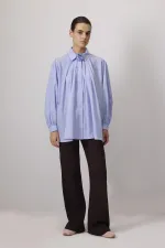 100% COTTON SHIRT WITH ROSE DETAIL