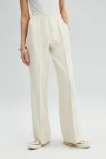 RIBBED CREPE PANTS