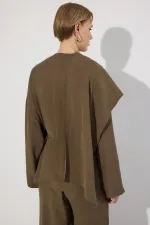 Shawl Collar Tunic and Trousers 2-Piece Set