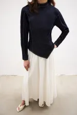 LİKRALI DENİM BLUZ ETEK 2'Lİ TAKIM