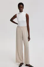 STRIPED PANTS WITH ELASTIC WAISTBAND