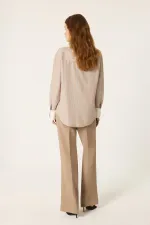 STRIPED WHITE COLLAR SHIRT STRIPED WHITE COLLAR SHIRT