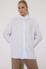 CHEMISE EN LIN BRODÉE