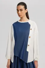 DÜĞME DETAYLI BLUZ