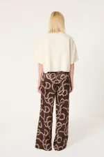 JACQUARD PANTS WITH ELASTIC WAISTBAND