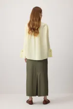 GENİŞ MANŞETLİ KISA POPLİN GÖMLEK