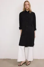 POPLİN MAXİ GÖMLEK