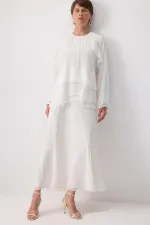 RUFFLED CHIFFON BLOUSE