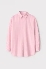 THIN STRIPED OVERSIZE SHIRT