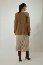 BİSİKLET YAKA OVERSİZE TRİKO KAZAK