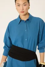 OVERSIZE FİT POPLİN GÖMLEK