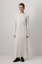ROBE BRODÉE DOUBLÉE EN COTON