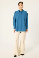 OVERSIZE FİT POPLİN GÖMLEK