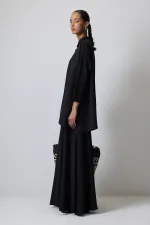 LINEN TEXTURED SHIRT AND SKIRT SET LINEN TEXTURED SHIRT AND SKIRT SET