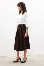 PLEATED BELTED SKIRT PLEATED BELTED SKIRT