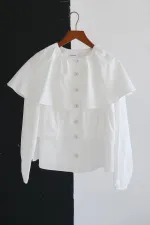 CHEMISE COURTE À VOLANTS