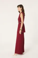 BELTED VEST AND TROUSER SET