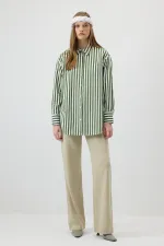 CHEMISE SURDIMENSIONNÉE À RAYURES ÉPAISSES