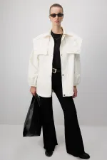 ÇİÇEK DANTELLİ GABARDİN CEKET