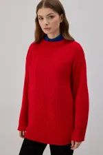 DESENLİ OVERSİZE TRİKO KAZAK