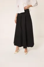 PLEATED GABARDINE SKIRT