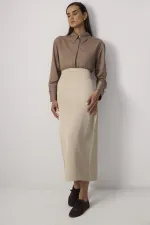PENCIL SKIRT WITH SLIT DETAIL PENCIL SKIRT WITH SLIT DETAIL
