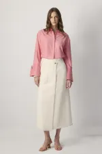 JUPE EN JEAN NATUREL PORTE-CŒUR