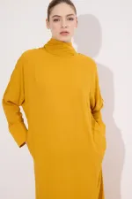 Robe en viscose à col châle