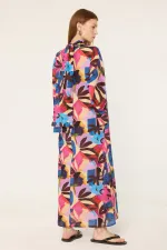 PATTERNED LINEN DRESS PATTERNED LINEN DRESS