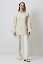 ÇAPRAZ BAĞLAMALI DETAYLI KREP BLUZ