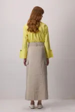 GENİŞ CEPLİ KUPRA ETEK